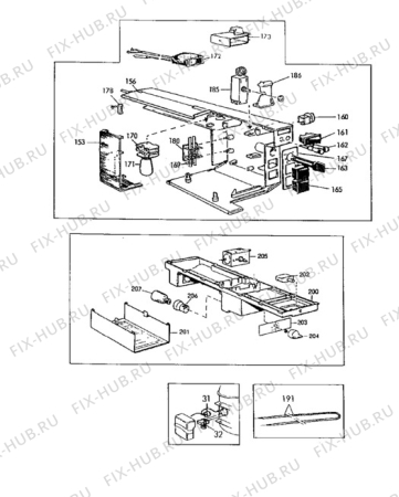 Взрыв-схема холодильника Electrolux TR1177S - Схема узла Electrical equipment 268